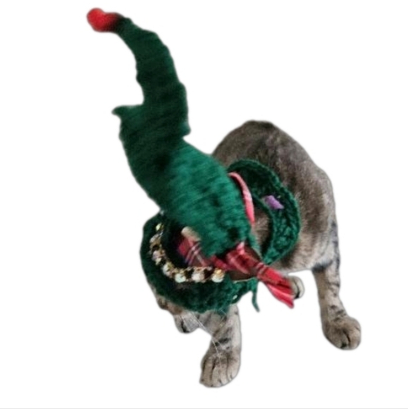 Hand Crafted Christmas Pet Hat Handmade Knit Hat Cats Dogs Puppies Small Pets - Picture 11 of 16